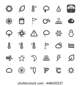 vector  illustration Set of web icons for season