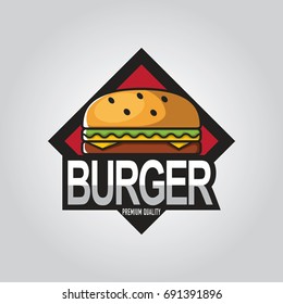 Vector illustration Sets of burger shop icon logo design