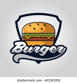 Vector illustration Sets of burger shop icon logo design