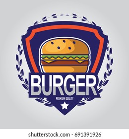 Vector illustration Sets of burger shop icon logo design