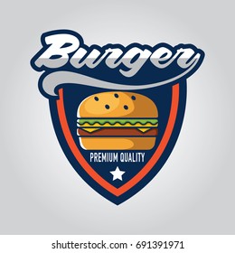 Vector illustration Sets of burger shop icon logo design
