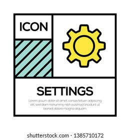 VECTOR ILLUSTRATION OF SETTINGS ICON CONCEPT