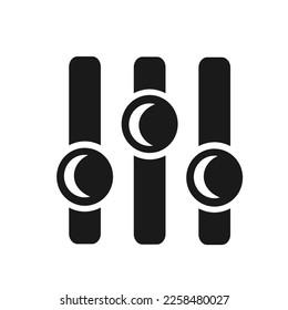 Vector illustration, settings icon. Flat design.