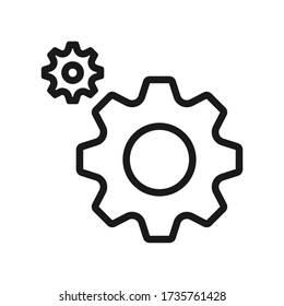 vector illustration Settings setup line icon