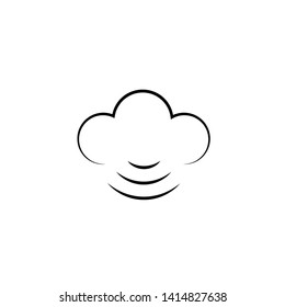 Vector illustration of several connected online cloud storages and a laptop.