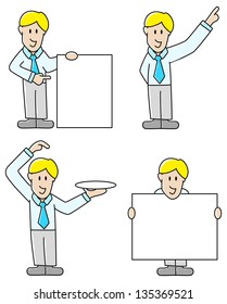 vector illustration of several men pointing out