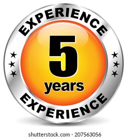 Vector illustration of several years of experience icon