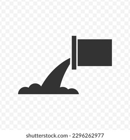 Vector illustration of sewer icon in dark color and transparent background(png).