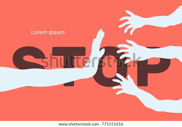 Vector Illustration Sexual Harassment Over Women Stock Vector Royalty Free 775551616 1001