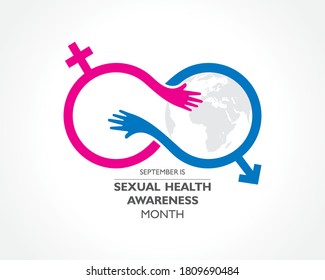 Vector Illustration Sexual Health Awareness Month Observed In September