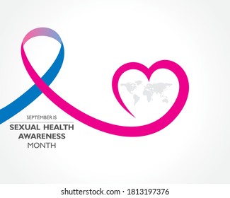 Vector Illustration Sexual Health Awareness Month Observed In September