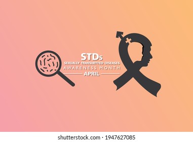 Vector illustration of Sexually Transmitted diseases or infection Awareness Month observed in  April
