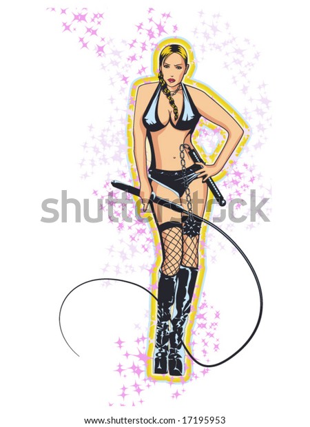 Vector Illustration Sexy Dominatrix 스톡 벡터로열티 프리 17195953 Shutterstock 