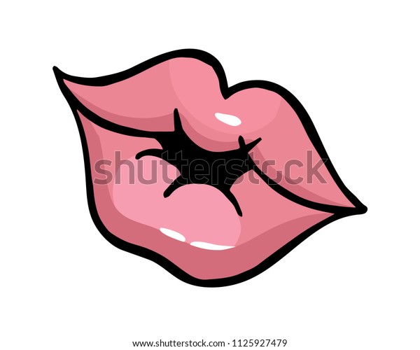 Vector Illustration Sexy Doodle Womans Natural Stock Vector Royalty