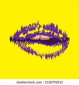 Vector Illustration Sexy Female Lips Isolated Stock Vector Royalty Free Shutterstock