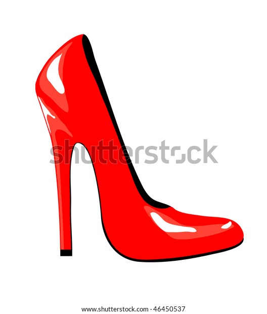 Vector Illustration Sexy Highheeled Red Shoe Stock Vector Royalty Free 46450537 