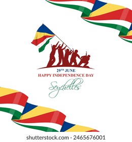 Vector illustration of Seychelles Independence Day social media feed template