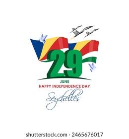 Vector illustration of Seychelles Independence Day social media feed template