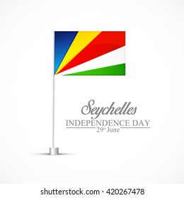Vector illustration of seychelles independence day.