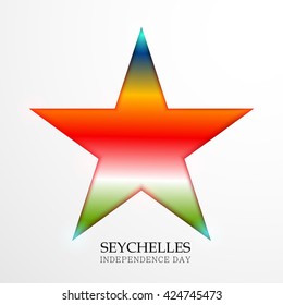 Vector illustration of Seychelles independence day.
