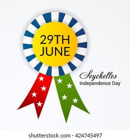 Vector illustration of seychelles independence day.