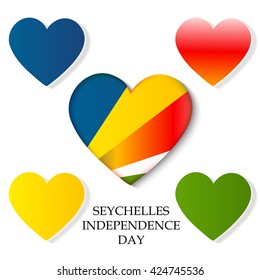 Vector illustration of Seychelles independence day.