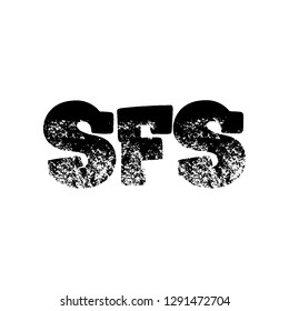 Vector illustration SFS. Social media theme. Hand drawn lettering.