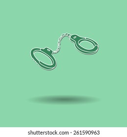 Vector illustration of  Shackles color background.