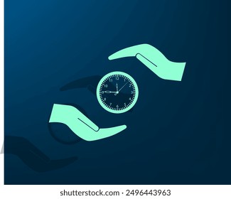 Ilustración vectorial con sombra sobre fondo azul con gradiente
