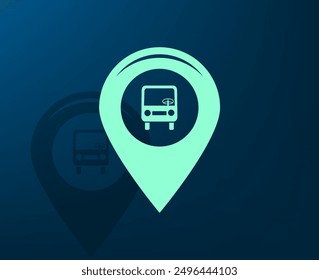 Vector illustration with shadow on blue background with gradient