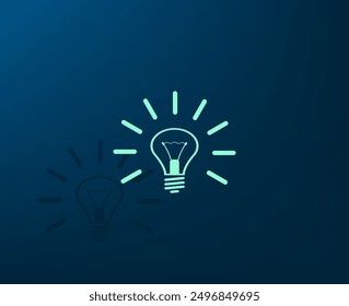 Vector illustration with shadow on blue background with gradient