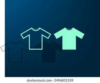 Vector illustration with shadow on blue background with gradient