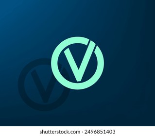 Vector illustration with shadow on blue background with gradient