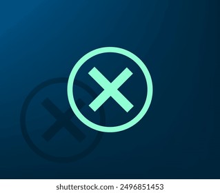 Vector illustration with shadow on blue background with gradient