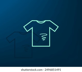 Vector illustration with shadow on blue background with gradient