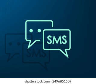 Ilustración vectorial con sombra sobre fondo azul con gradiente