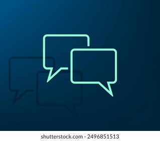 Vector illustration with shadow on blue background with gradient