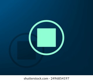 Ilustración vectorial con sombra sobre fondo azul con gradiente