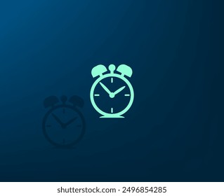 Vector illustration with shadow on blue background with gradient