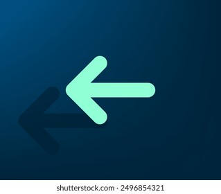 Ilustración vectorial con sombra sobre fondo azul con gradiente