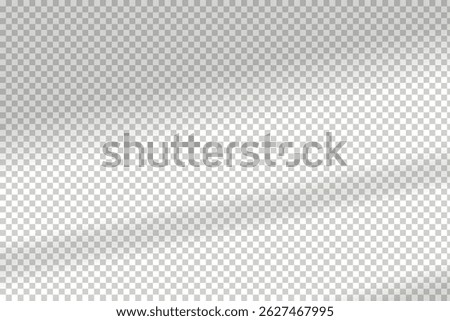 Vector illustration with shadow overlays on transparent background. Window frame shadows for natural light effects. Photo-realistic scene