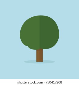 vector illustration of shady tree . can use for any design nature or healthy topic, flat design, icon tree, green tree for natural background