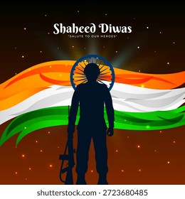 Vector illustration of Shaheed Diwas social media template