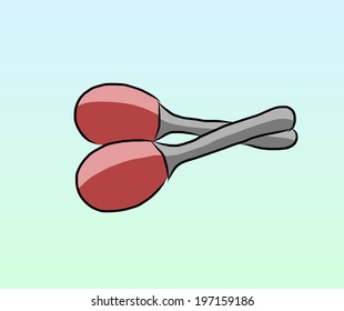 Vector illustration of shaker Latin percussion, by hand drawing