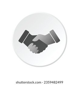 Vector illustration of shaking hands agreement