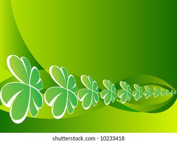 Vector illustration of Shamrock abstract background