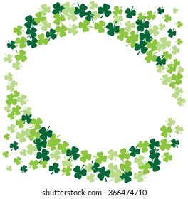 vector illustration of shamrock frame background