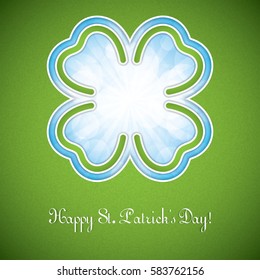 Vector illustration of shamrock frame design for St. Patricks Day.