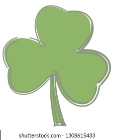vector illustration of a shamrock icon, St. Patrick's day symbol. 