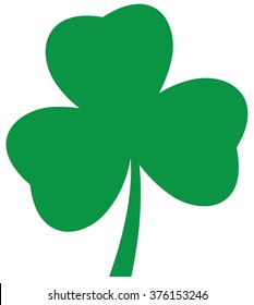 Vector Illustration Of A Shamrock Icon St. Patrick Day Irish Symbol 